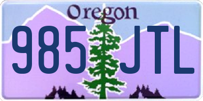 OR license plate 985JTL