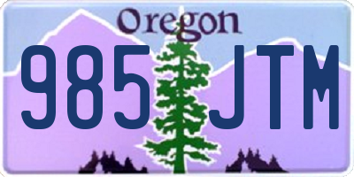 OR license plate 985JTM
