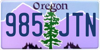 OR license plate 985JTN