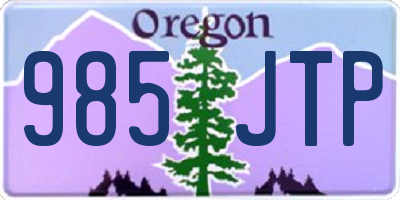 OR license plate 985JTP