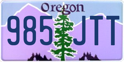 OR license plate 985JTT