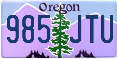 OR license plate 985JTU