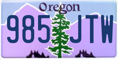 OR license plate 985JTW
