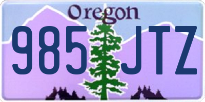 OR license plate 985JTZ