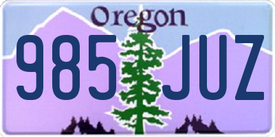 OR license plate 985JUZ