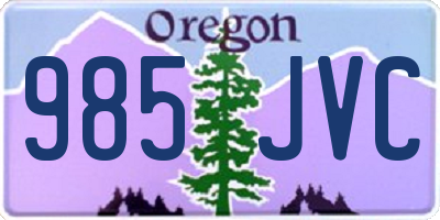 OR license plate 985JVC
