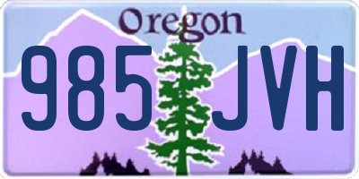 OR license plate 985JVH