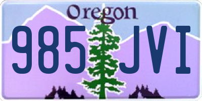 OR license plate 985JVI