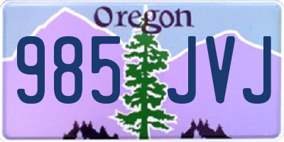 OR license plate 985JVJ