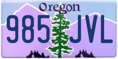 OR license plate 985JVL