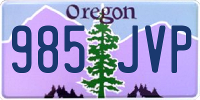 OR license plate 985JVP