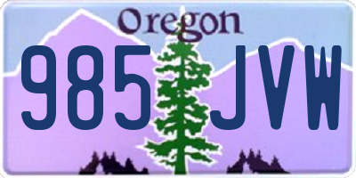 OR license plate 985JVW