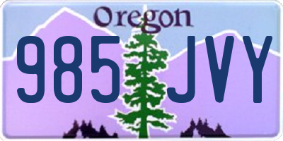 OR license plate 985JVY