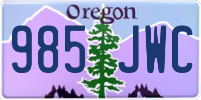 OR license plate 985JWC