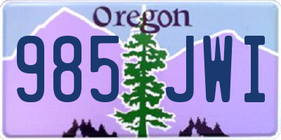 OR license plate 985JWI