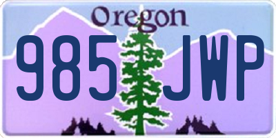 OR license plate 985JWP