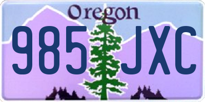 OR license plate 985JXC