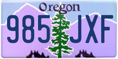 OR license plate 985JXF