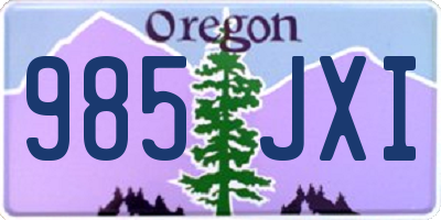 OR license plate 985JXI