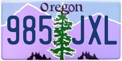 OR license plate 985JXL