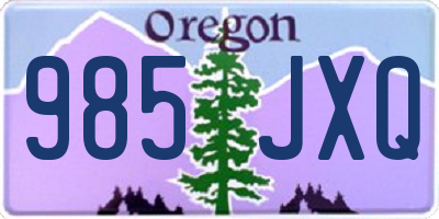 OR license plate 985JXQ