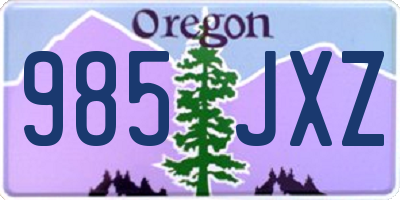 OR license plate 985JXZ