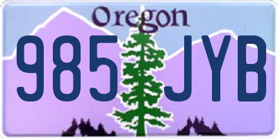 OR license plate 985JYB