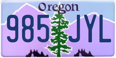 OR license plate 985JYL