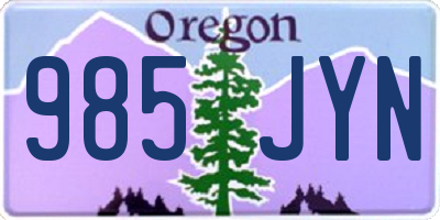 OR license plate 985JYN
