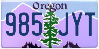 OR license plate 985JYT