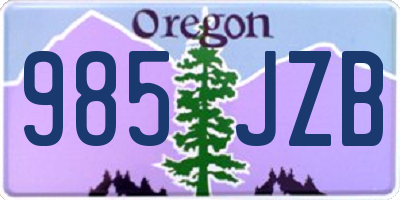 OR license plate 985JZB