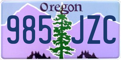 OR license plate 985JZC