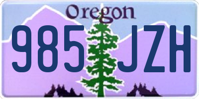 OR license plate 985JZH