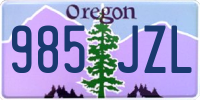 OR license plate 985JZL