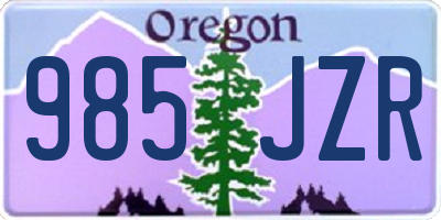 OR license plate 985JZR