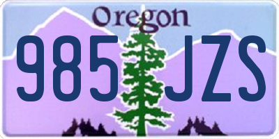 OR license plate 985JZS