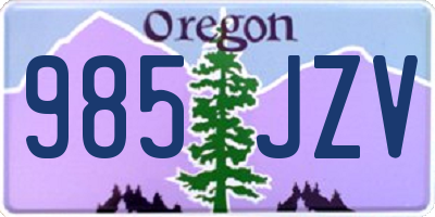 OR license plate 985JZV