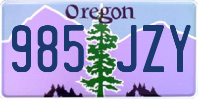 OR license plate 985JZY