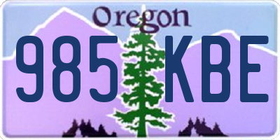 OR license plate 985KBE
