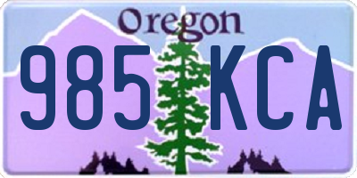 OR license plate 985KCA