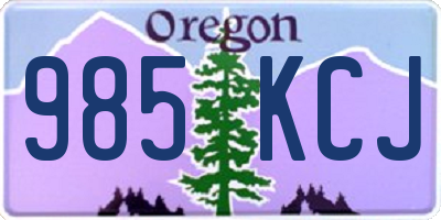 OR license plate 985KCJ