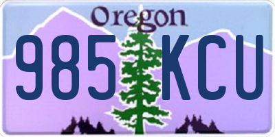 OR license plate 985KCU