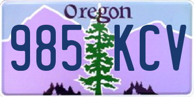 OR license plate 985KCV