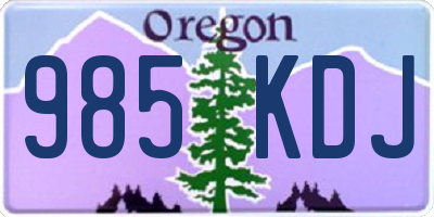 OR license plate 985KDJ