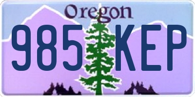 OR license plate 985KEP