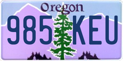 OR license plate 985KEU