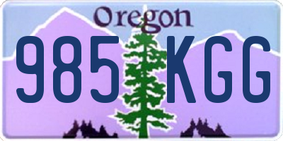 OR license plate 985KGG