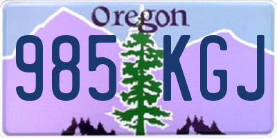 OR license plate 985KGJ