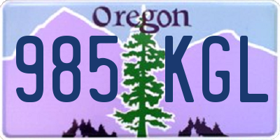 OR license plate 985KGL