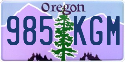 OR license plate 985KGM